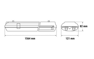 PLAFONIERA STAGNA 2 X T8 LED 150cm IP65 BEGHELLI