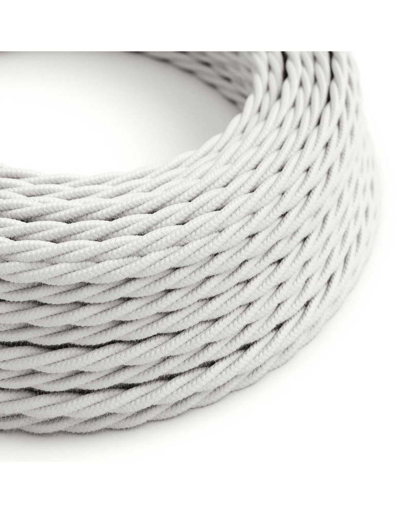 CAVO TRECCIA SETA 2 X 0,75 MMQ BIANCO