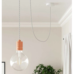 CAVO TRECCIA SETA 2 X 0,75 MMQ BIANCO