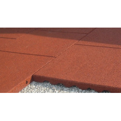 PIASTRELLA ANTITRAUMA 40X40X2 CM ROSSO