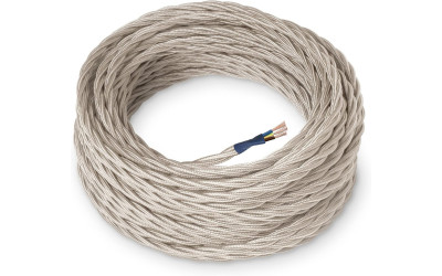 CAVO TRECCIA SETA 3 X 1,5 MMQ AVORIO