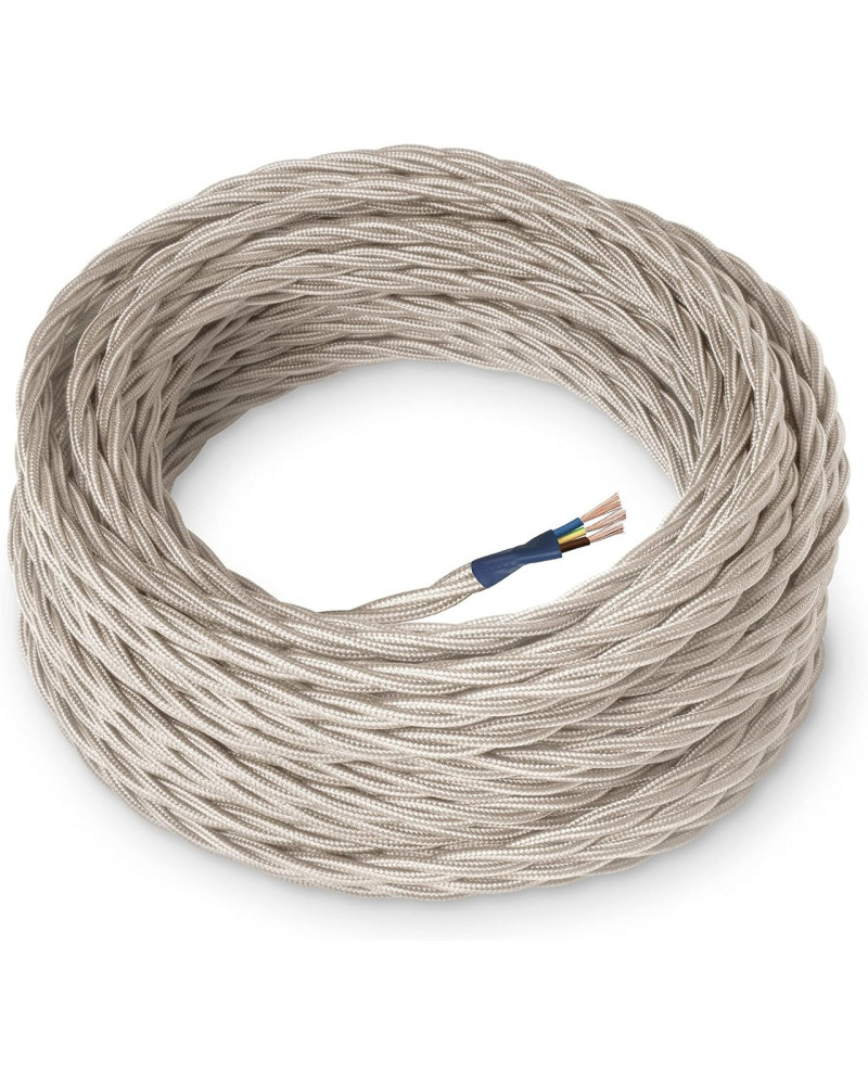 CAVO TRECCIA SETA 3 X 1,5 MMQ AVORIO