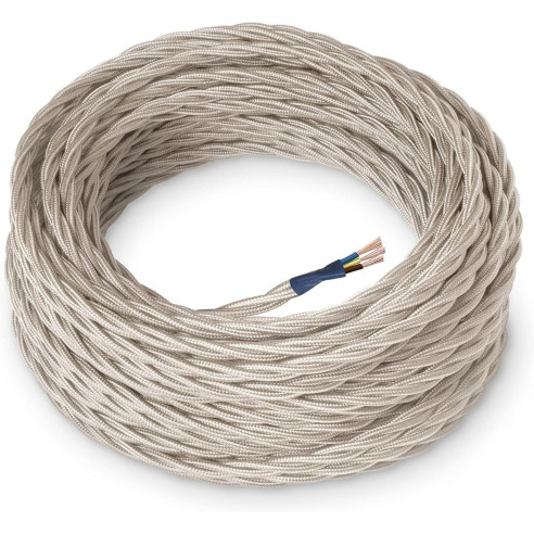 CAVO TRECCIA SETA 3 X 1,5 MMQ AVORIO