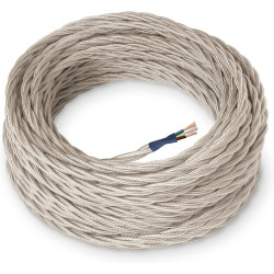 CAVO TRECCIA SETA 3 X 1,5 MMQ AVORIO