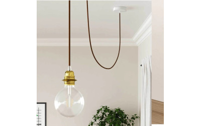 CAVO TRECCIA SETA 2 X 0,75 MMQ MARRONE