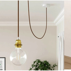 CAVO TRECCIA SETA 2 X 0,75 MMQ MARRONE