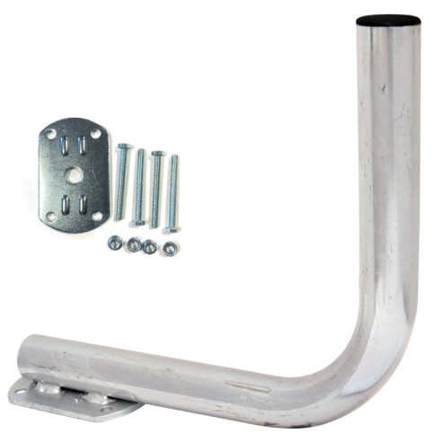 STAFFA A BALCONE CURVA 90° PER ANTENNA L.22 CM