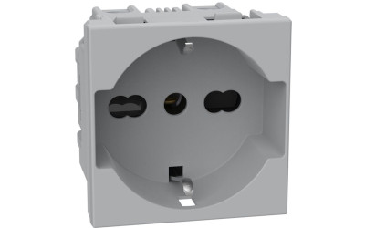 PRESA SCHUKO UNEL BIP 16A GRIGIA MATIXGO