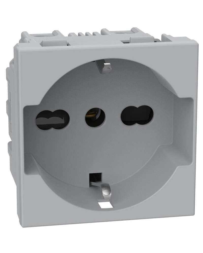 PRESA SCHUKO UNEL BIP 16A GRIGIA MATIXGO