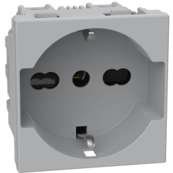 PRESA SCHUKO UNEL BIP 16A GRIGIA MATIXGO