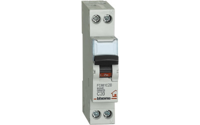 INTERRUTTORE MAGNETOTERMICO 20A 1MD 4500A BTICINO