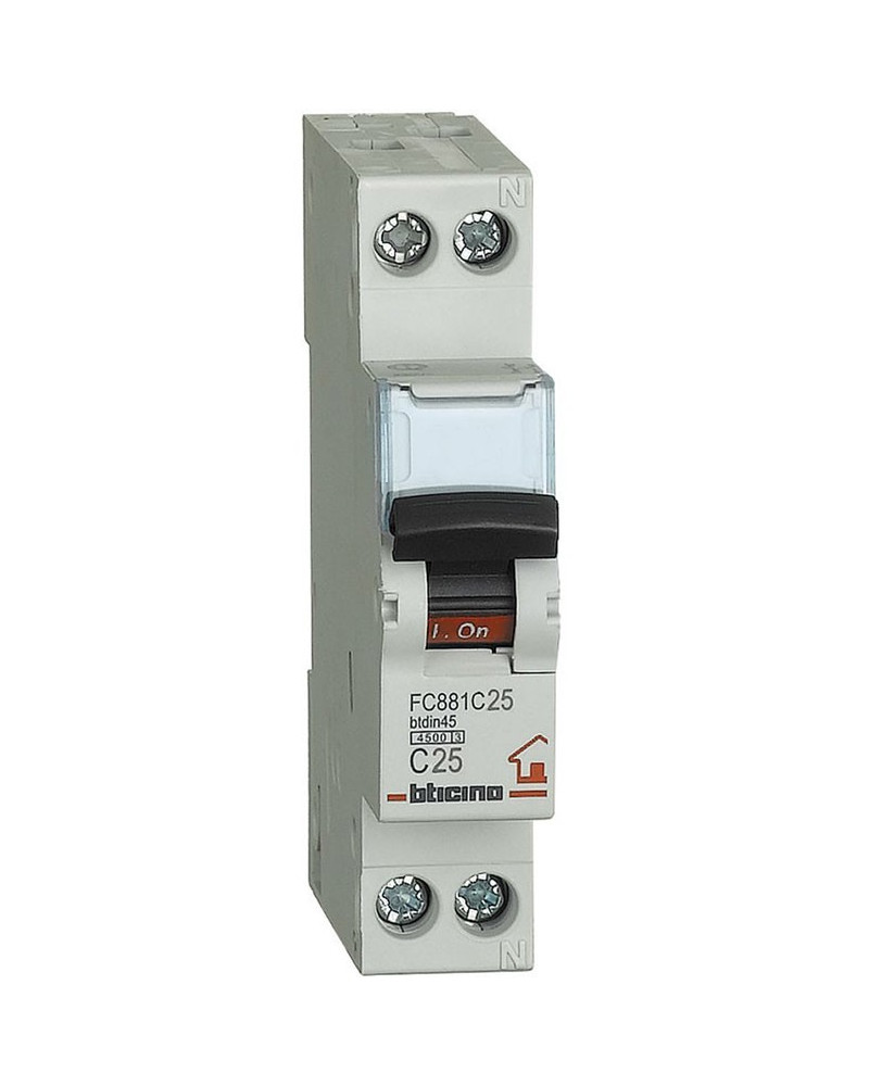 INTERRUTTORE MAGNETOTERMICO 25A 1MD 4500A BTICINO