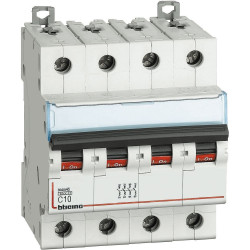 MAGNETOTERMICO 4P CURVA C 10A 4,5kA BTIDIN45 - BTC