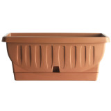 FIORIERA IN RESINA RETTANGOLARE TERRACOTTA