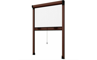 ZANZARIERA A RULLO PER FINESTRA MARRONE