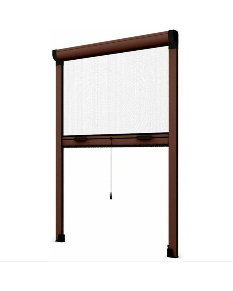 ZANZARIERA A RULLO PER FINESTRA MARRONE