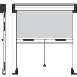 ZANZARIERA A RULLO PER FINESTRA MARRONE