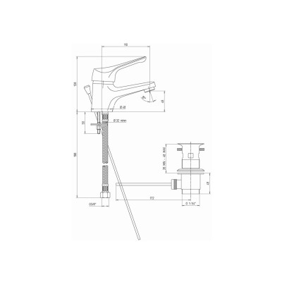 MONOCOMANDO LAVABO 'PILOT' Cromo