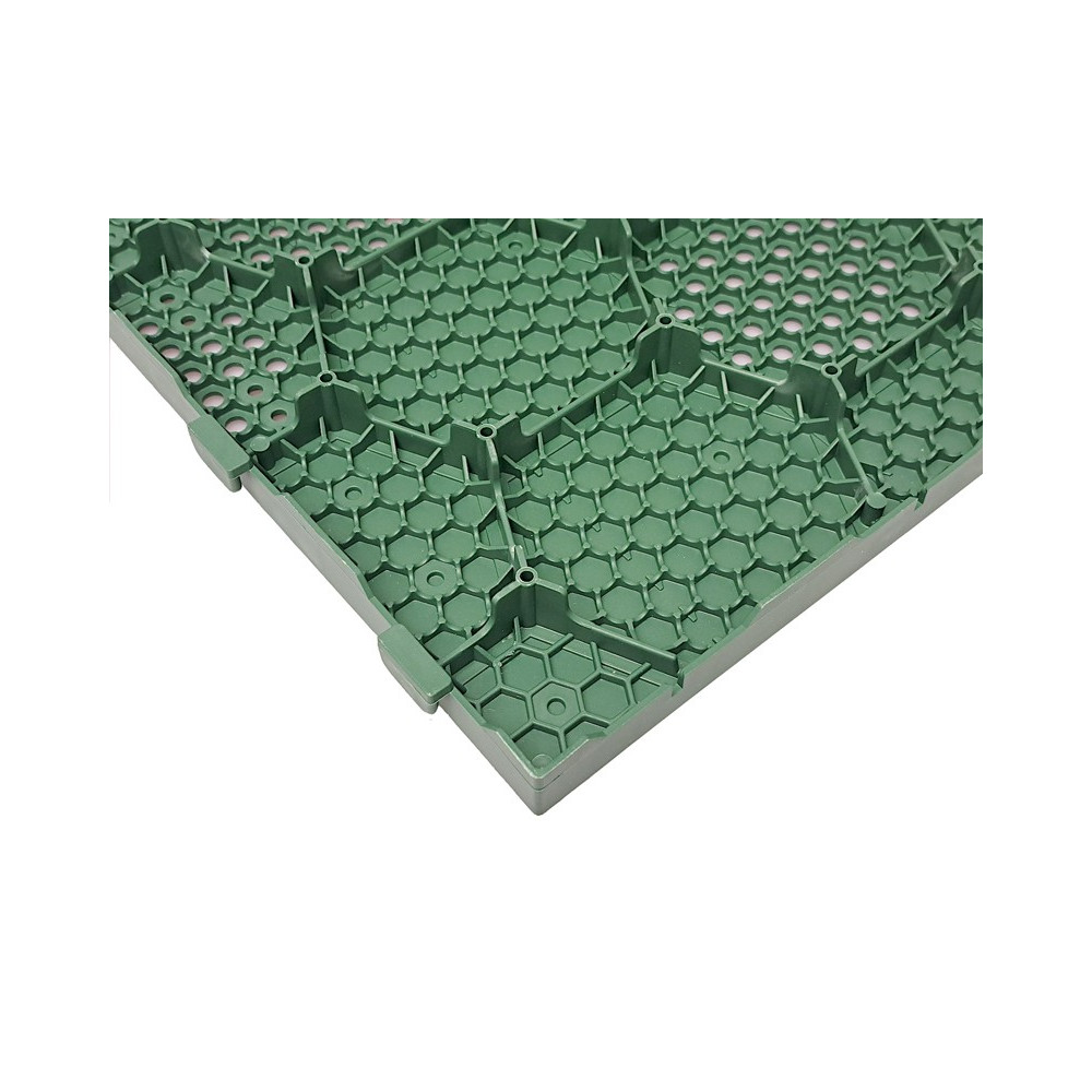 PIASTRELLA DRENANTE AUTOBLOCCANTE CM 40X40 VERDE IN POLIPROPILENE