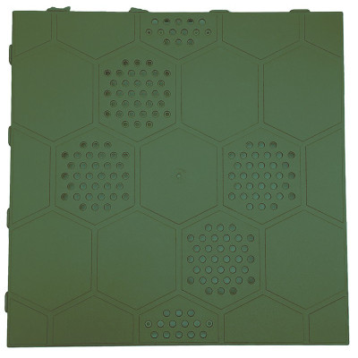 PIASTRELLA DRENANTE AUTOBLOCCANTE CM 40X40 VERDE IN POLIPROPILENE