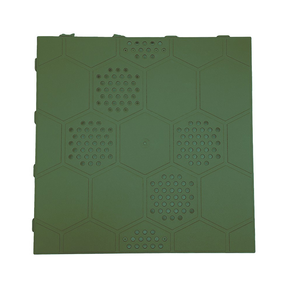 PIASTRELLA DRENANTE AUTOBLOCCANTE CM 40X40 VERDE IN POLIPROPILENE