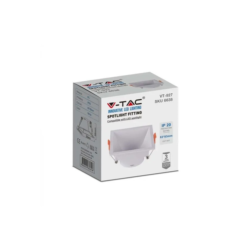 FARETTO LED GU10 QUADRATO 93X93X55MM