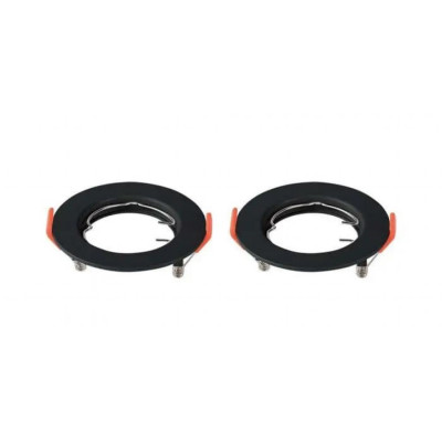 PORTAFARETTO FISSO 2 PZ NERO TONDO D.80XH.30 MM