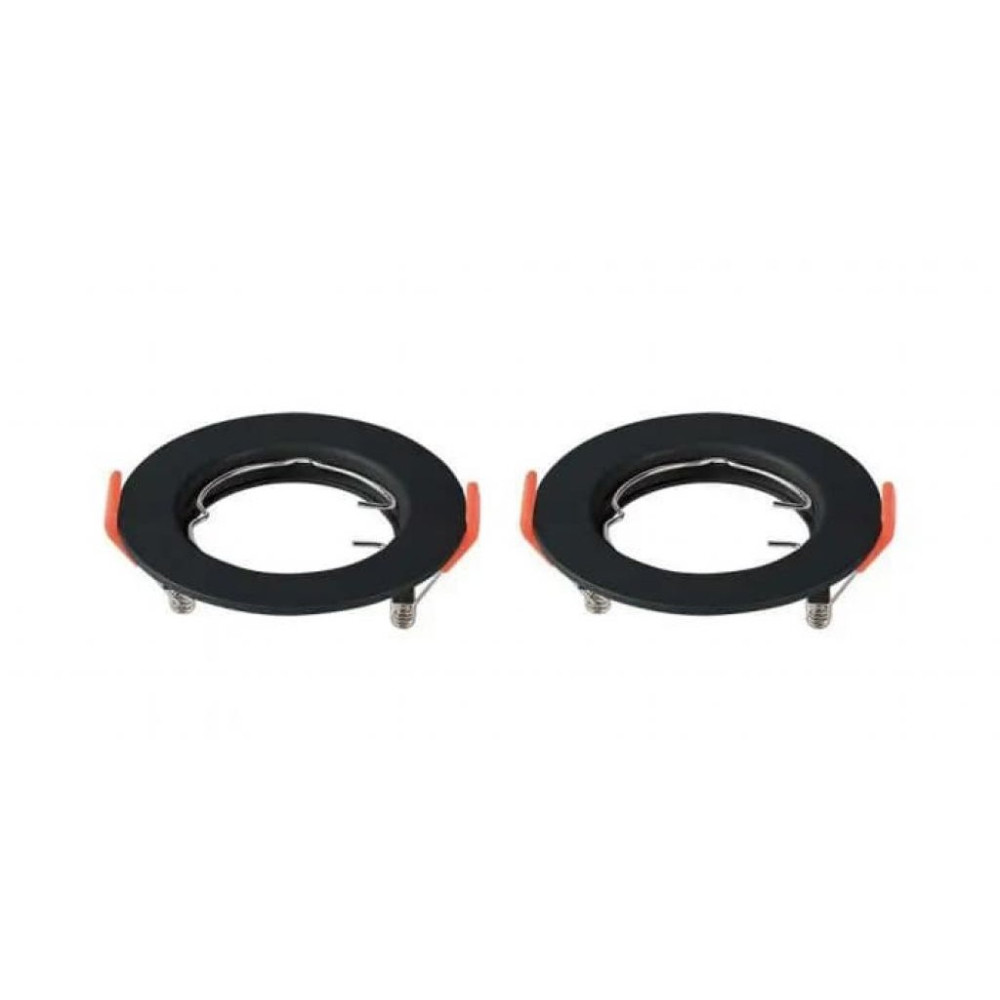 PORTAFARETTO FISSO 2 PZ NERO TONDO D.80XH.30 MM