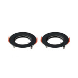 PORTAFARETTO FISSO 2 PZ NERO TONDO D.80XH.30 MM