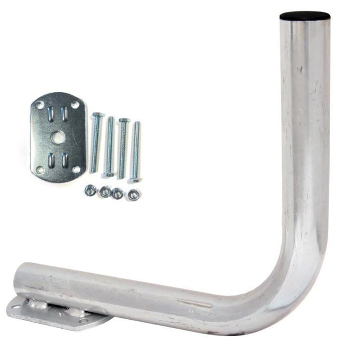 STAFFA A BALCONE CURVA 90° PER ANTENNA L.22 CM