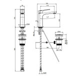 MISCELATORE LAVABO CROMO MIX SERIE FIT