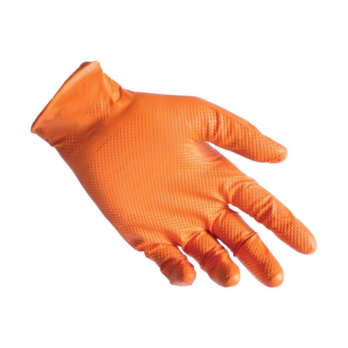 GUANTI NITRILE ARANCIONE CONFEZIONE PZ.50 PZ TG.XL