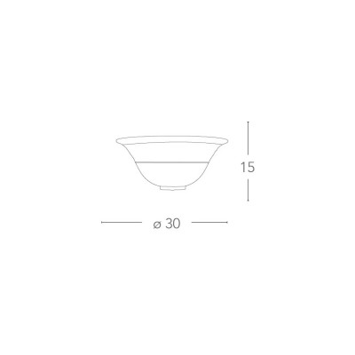 APPLIQUE ROSY CM 30X15 1XE27 - MAX 40 W