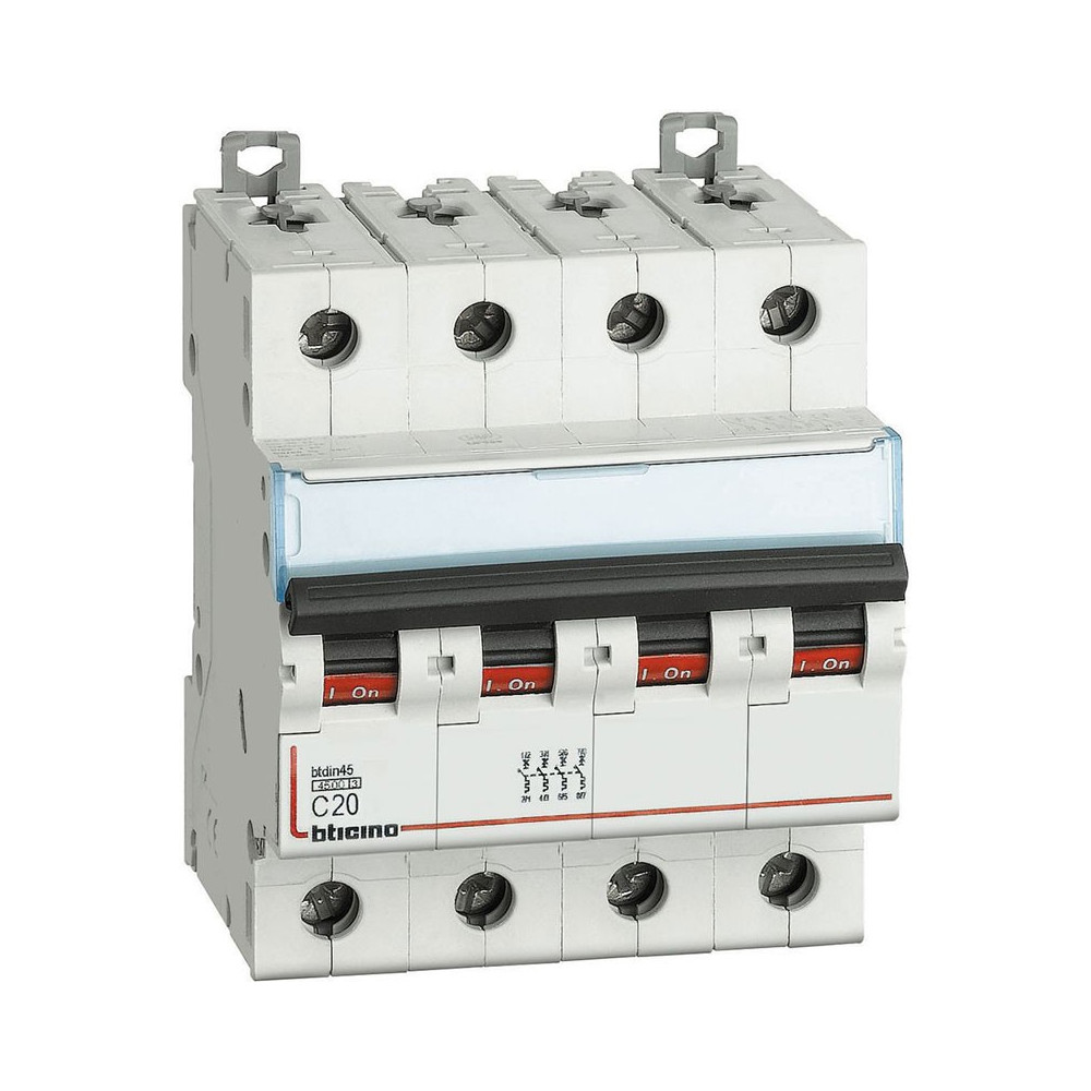 BTIDIN45 - MAGNETOT 4P CURVA C 20A 4,5kA BTICINO