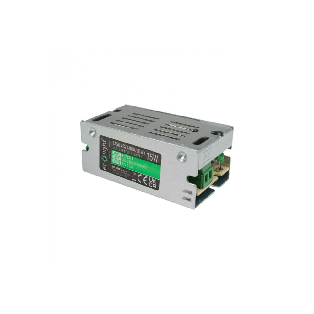 TRASFORMATORE PER  LED 12V 15W - 240V 1,25A ECOLIGHT