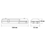 PLAFONIERA STAGNA 2 X T8 LED 120cm IP65 BEGHELLI