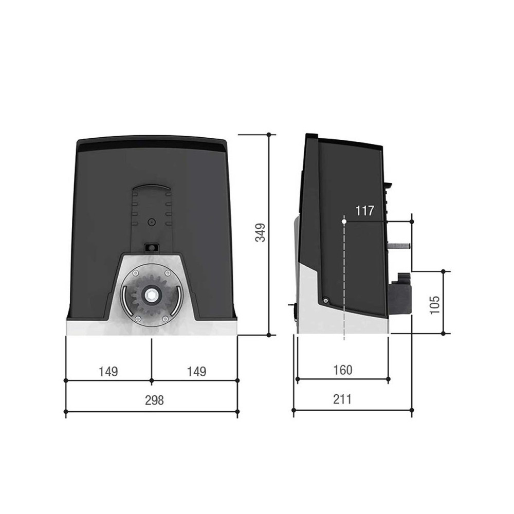 KIT CANCELLO SCORR. 24V 400Kg CAME 8K01MS-019