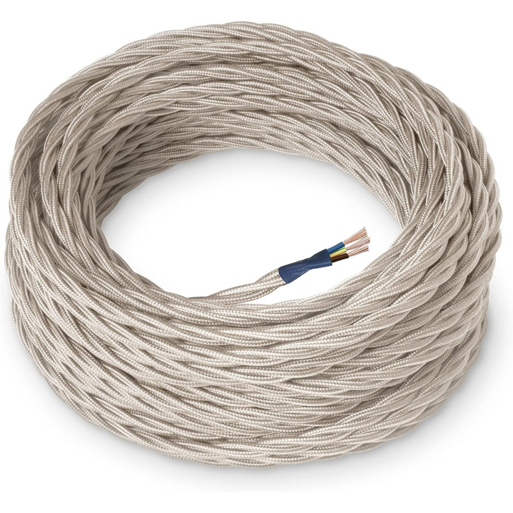 CAVO TRECCIA SETA 3 X 1,5 MMQ AVORIO