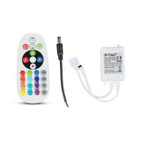 CONTROLLER PER LED RGB 12/24V C/TELECOMANDO - VTAC 12V -72W 24V-144W