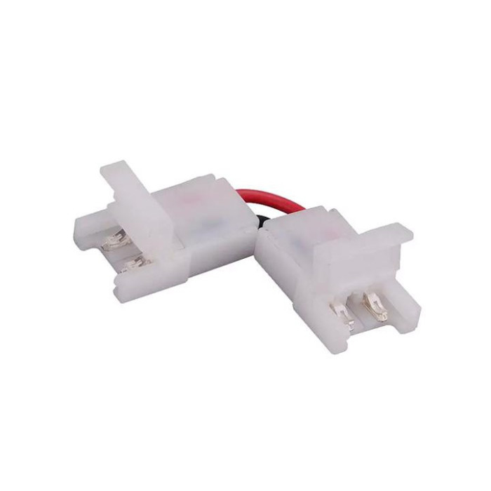 CONNETTORE CURVO 2PIN ALIMAZIONE 12V STRIP LED SMD50 KIT DA 2 PEZZI