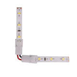 CONNETTORE CURVO 2PIN ALIMAZIONE 12V STRIP LED SMD50 KIT DA 2 PEZZI