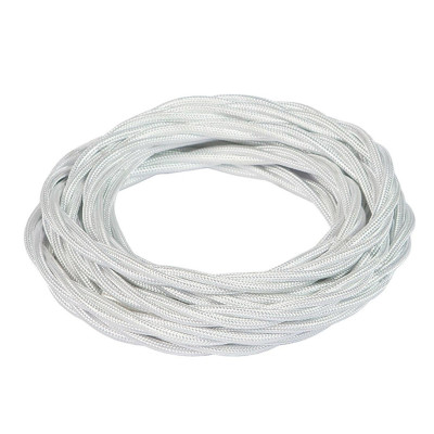 MATASSA 5 MT CAVO TRECCIA SETA 2 X 0,75 MMQ BIANCO