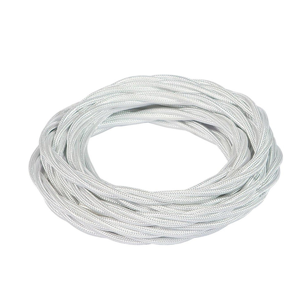 MATASSA 5 MT CAVO TRECCIA SETA 2 X 0,75 MMQ BIANCO