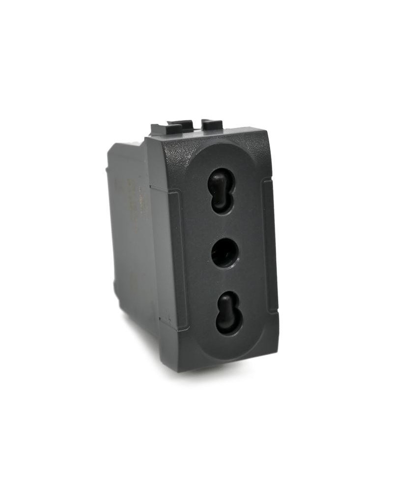 PRESA BIVALENTE 10A /16A2P+T NERO LIVING INT. COMP