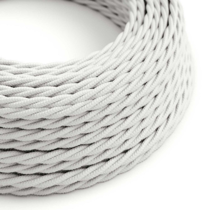 CAVO TRECCIA SETA 2 X 0,75 MMQ BIANCO
