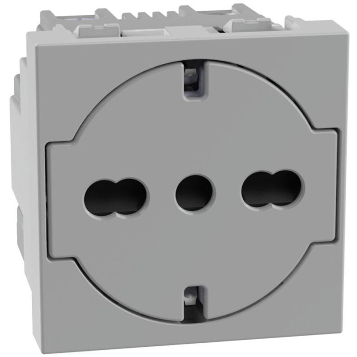 PRESA SCHUKO FLAT UNEL BIP 16A GRIGIA MATIXGO