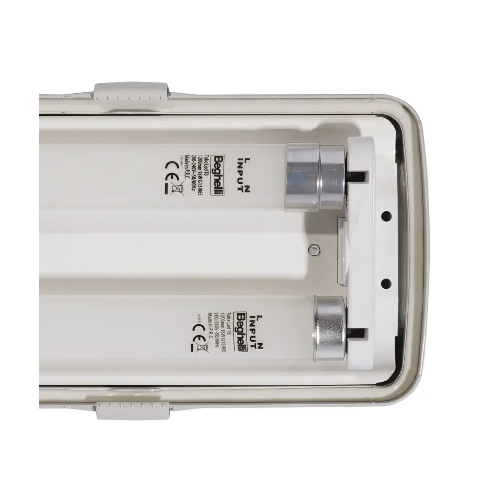 PLAFONIERA STAGNA 2 X T8 LED 60cm IP65 BEGHELLI