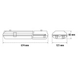 PLAFONIERA STAGNA 2 X T8 LED 60cm IP65 BEGHELLI