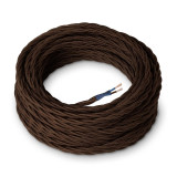 CAVO TRECCIA SETA 2 X 0,75 MMQ MARRONE