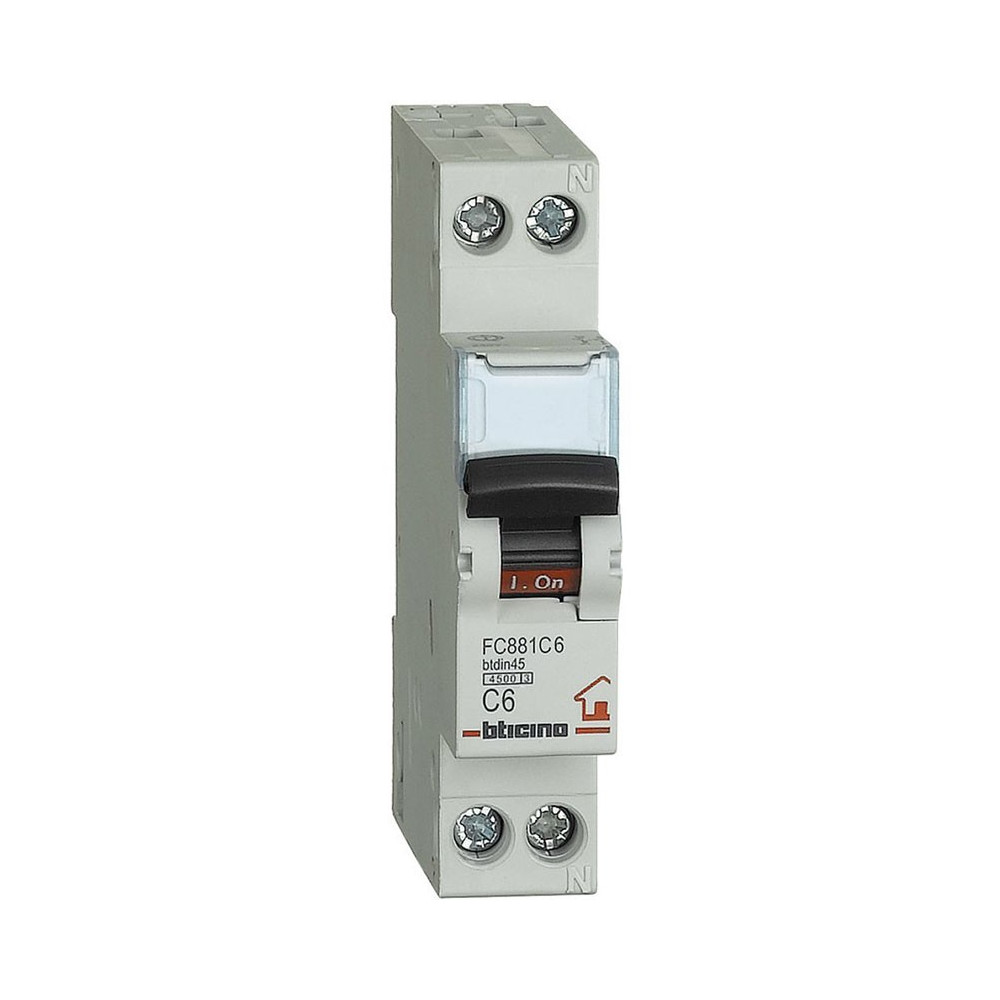INTERRUTTORE MAGNETOTERMICO  6A 1MD 4500K BTICINO